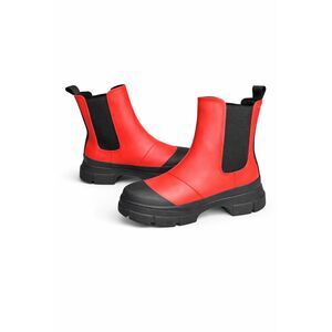 209 Red Chelsea Ankle Boots